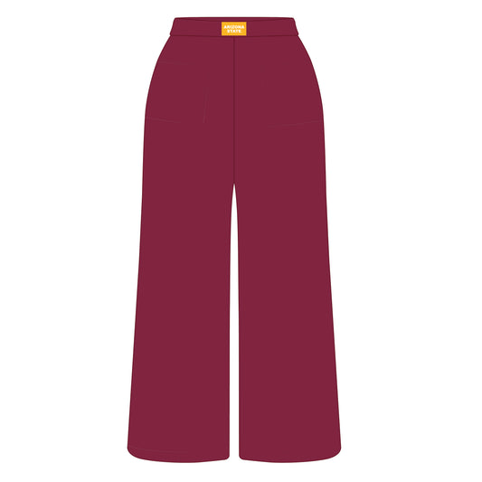 The Ava Airy Pants Arizona State Woven Label | Maroon