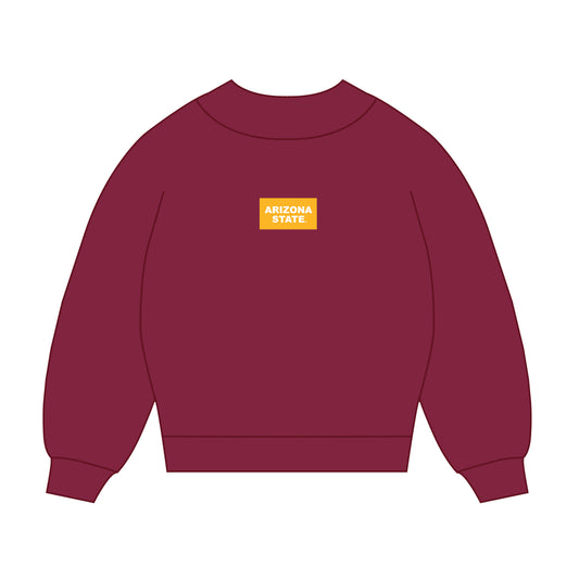 The Mary Mockneck Arizona State Woven Label | Maroon