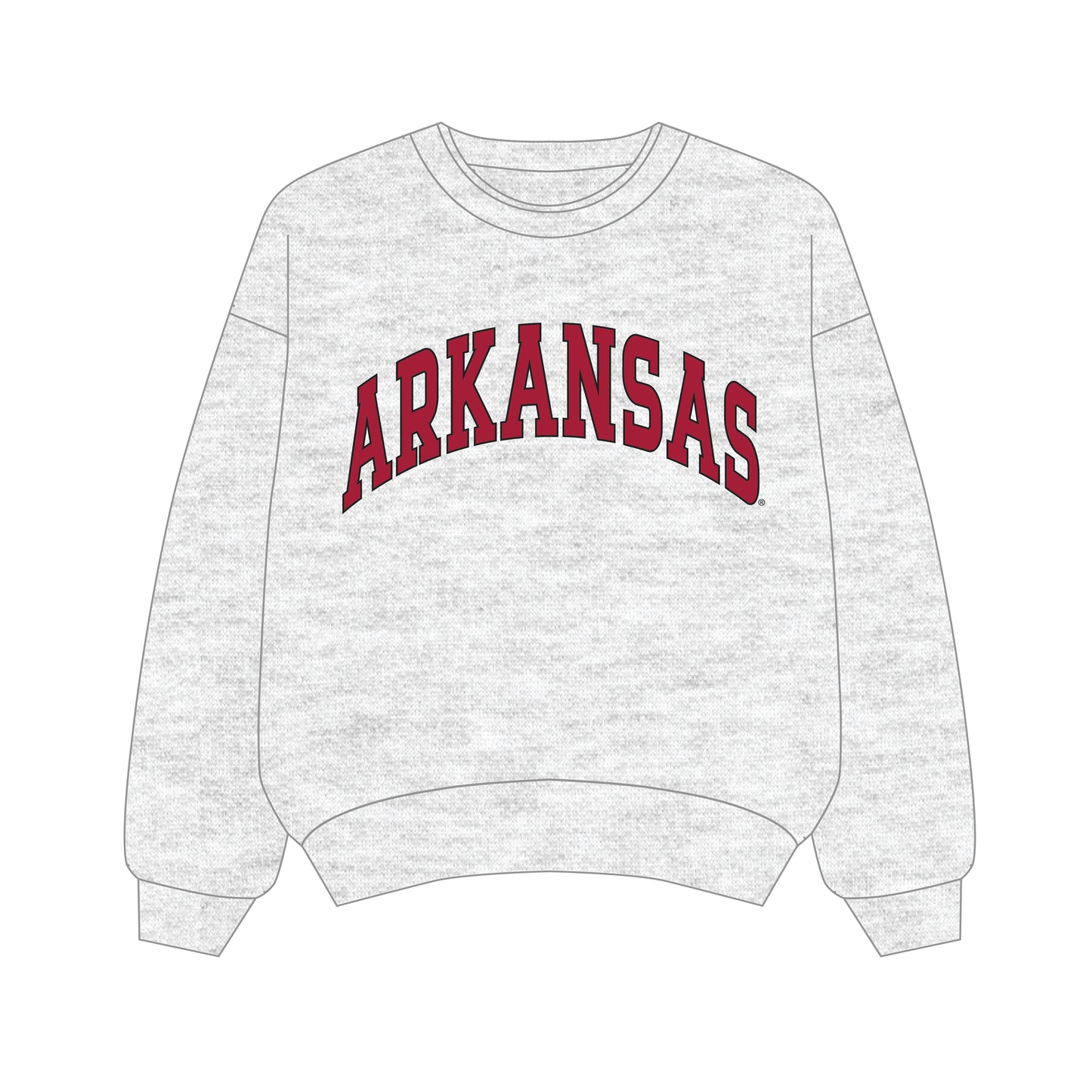 The Olivia Oversized Crewneck Arkansas | Ash