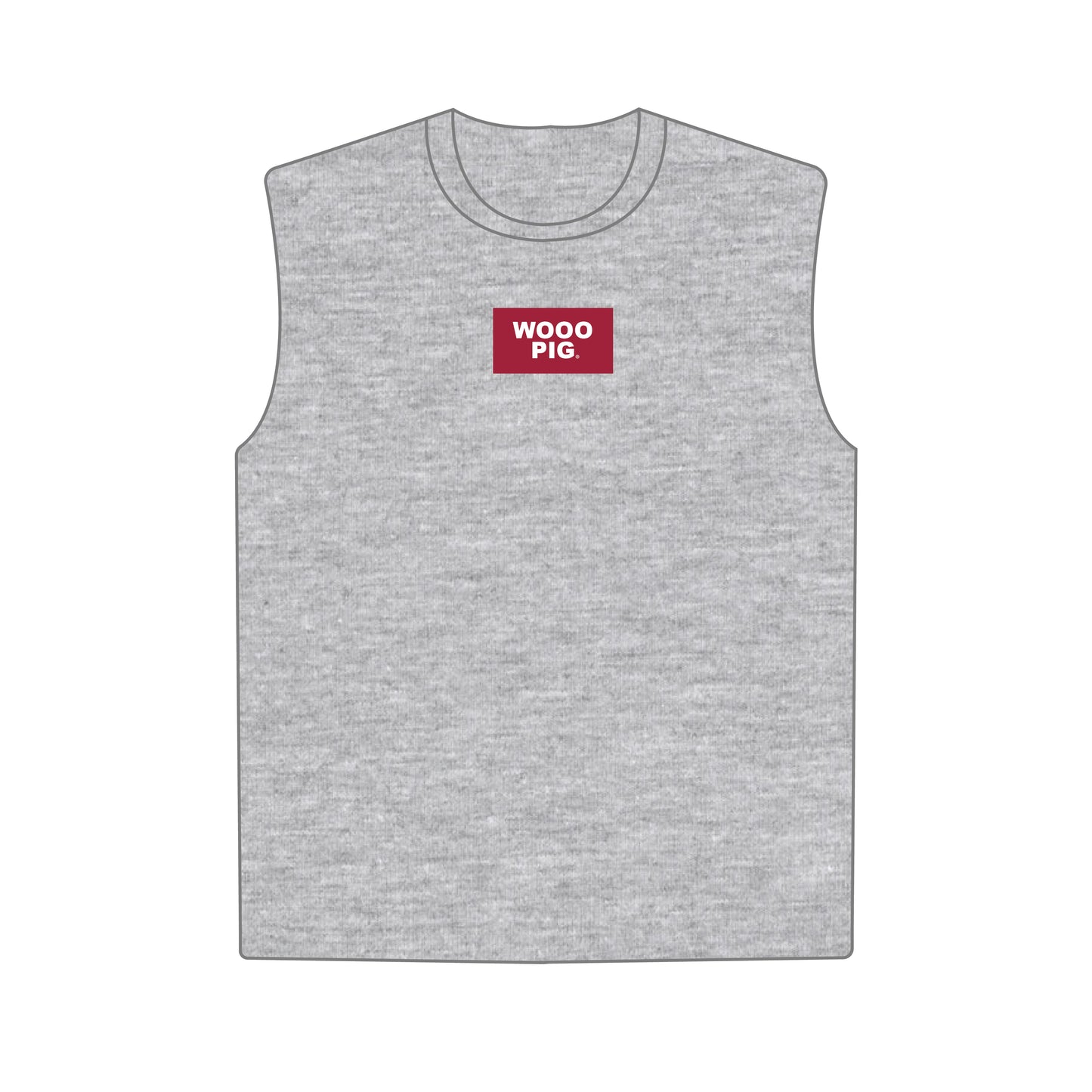 The Anna Active Tank Wooo Pig Woven Label | Heather Grey