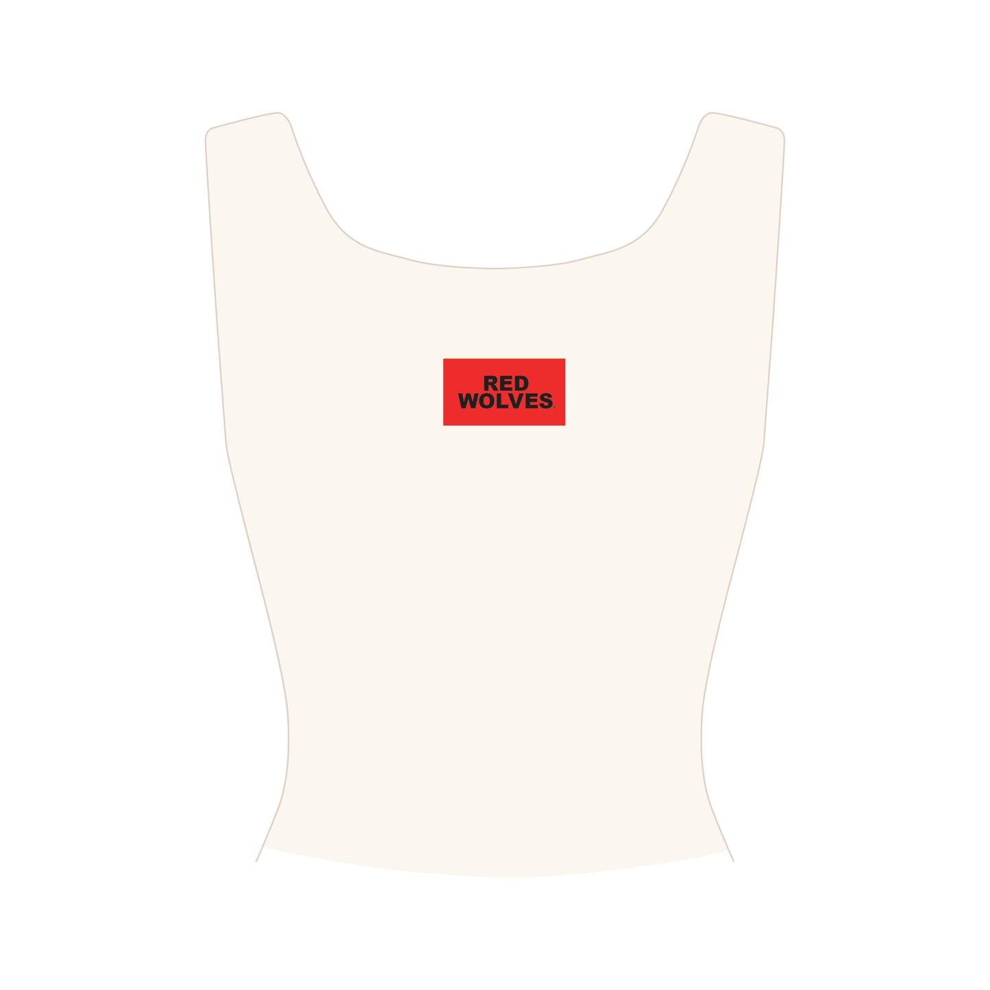 The Alli Ribbed Tank Red Wolves Woven Label | Bone