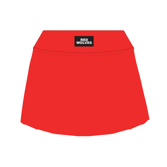 The Alli Tennis Skort Red Wolves Woven Label | Bright Red