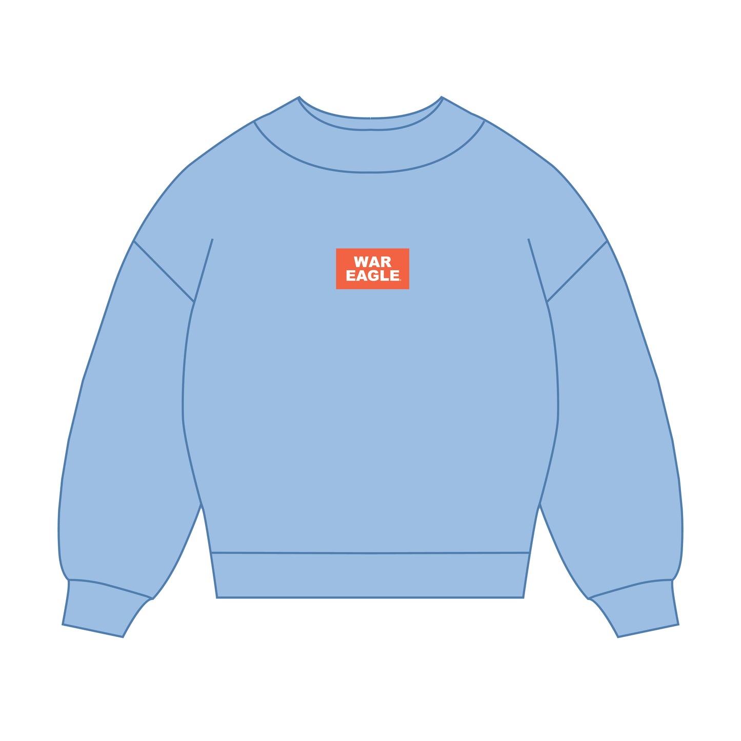 The Mary Mockneck War Eagle Woven Label | Light Blue