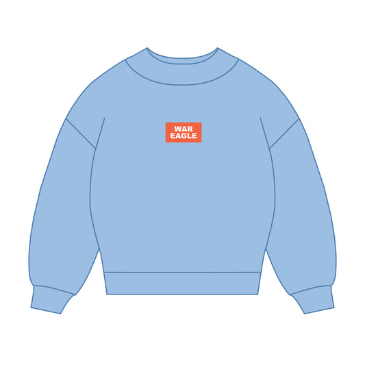 The Mary Mockneck War Eagle Woven Label | Light Blue