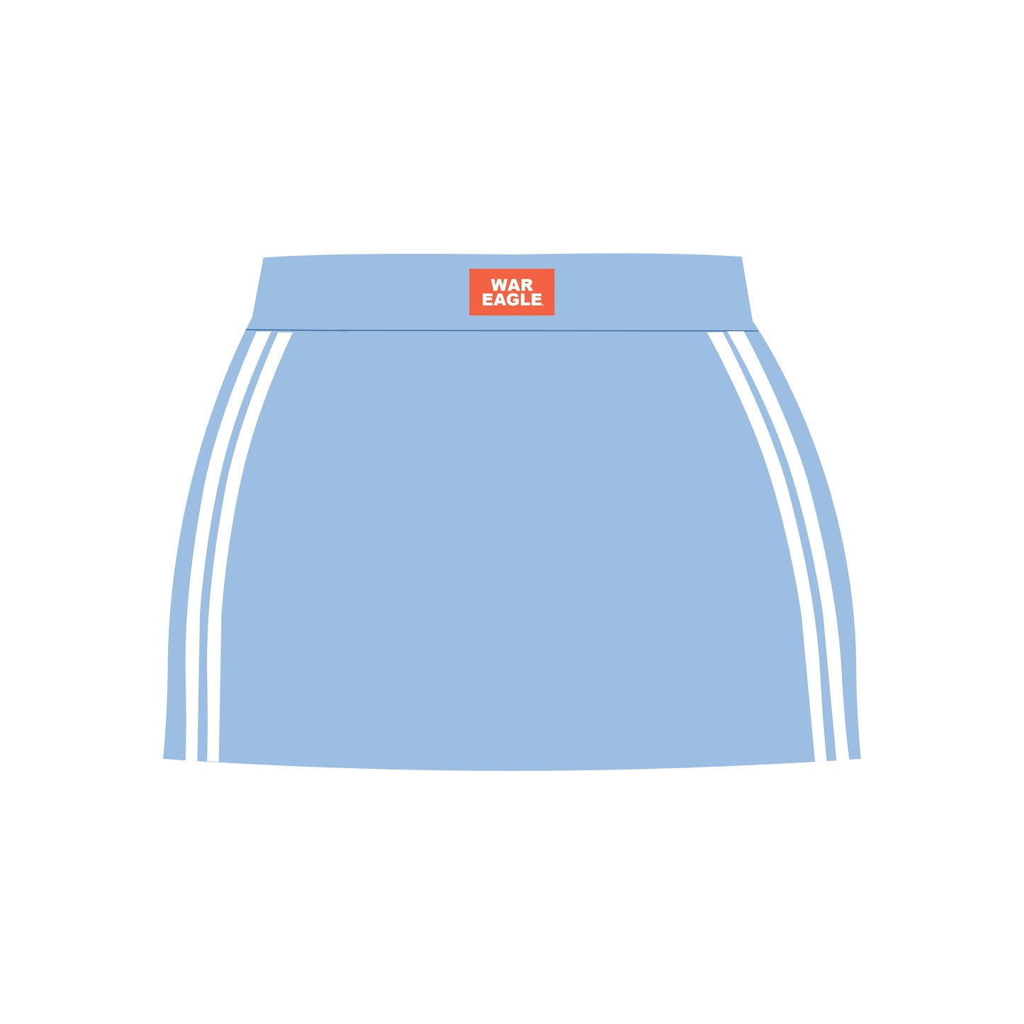 The Savannah Sporty Skort War Eagle Woven Label | Light Blue