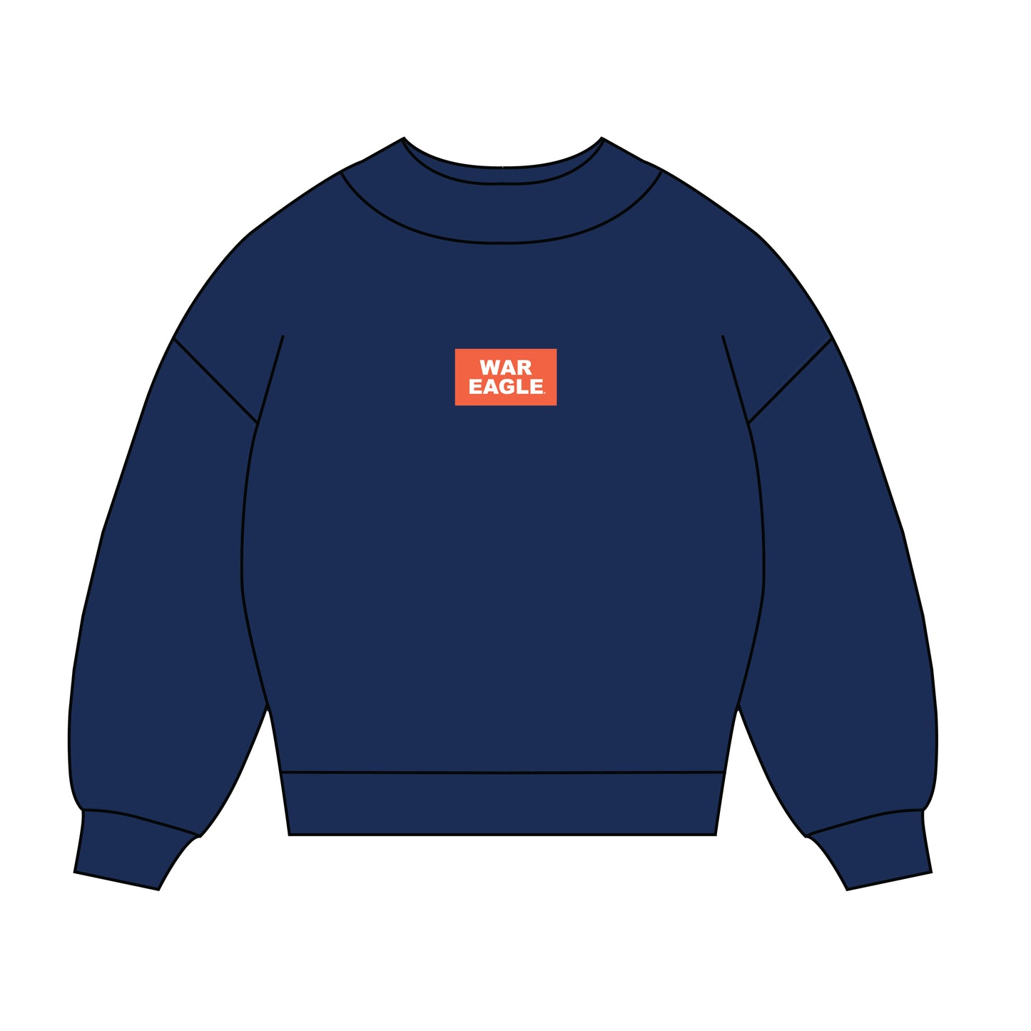 The Mary Mockneck War Eagle Woven Label | Navy