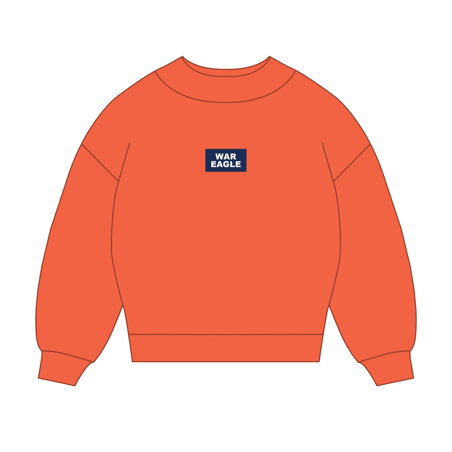 The Mary Mockneck War Eagle Woven Label | Orange