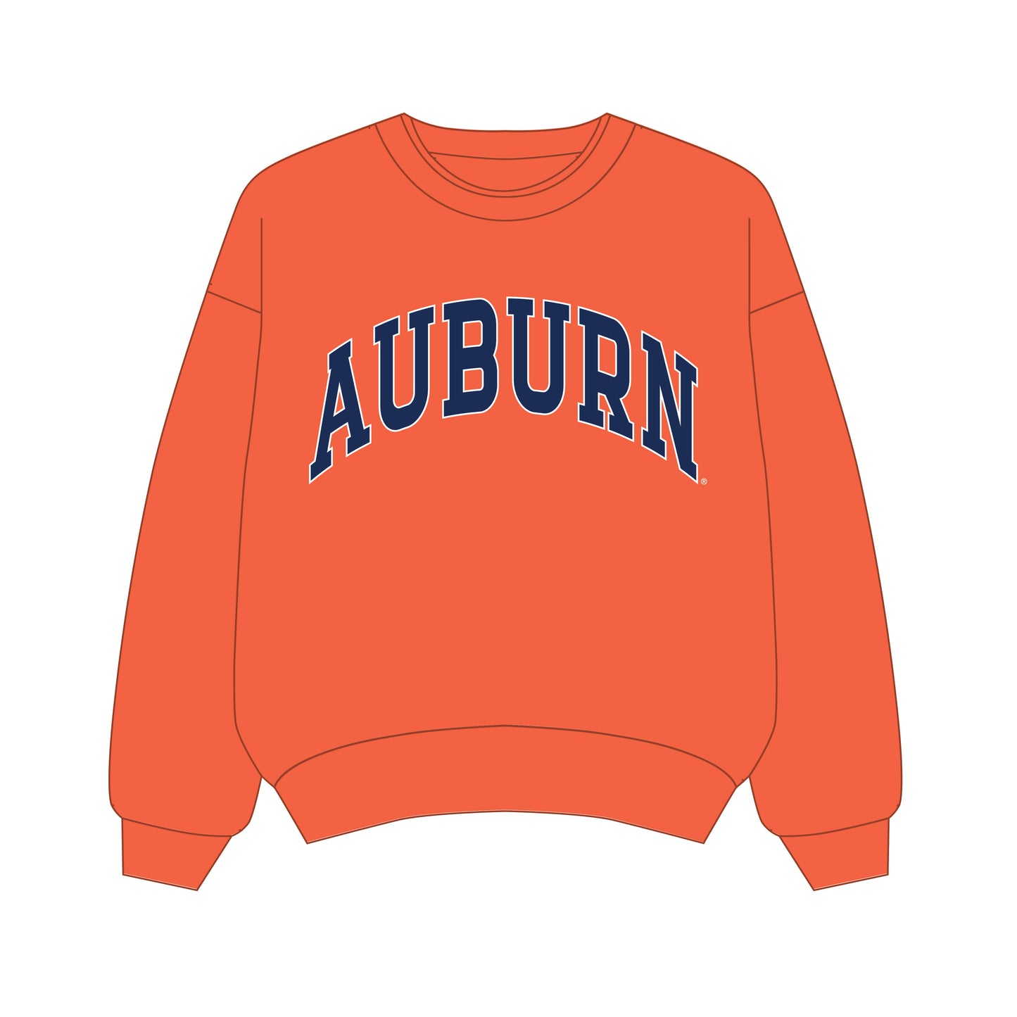 The Olivia Oversized Crewneck Auburn | Orange
