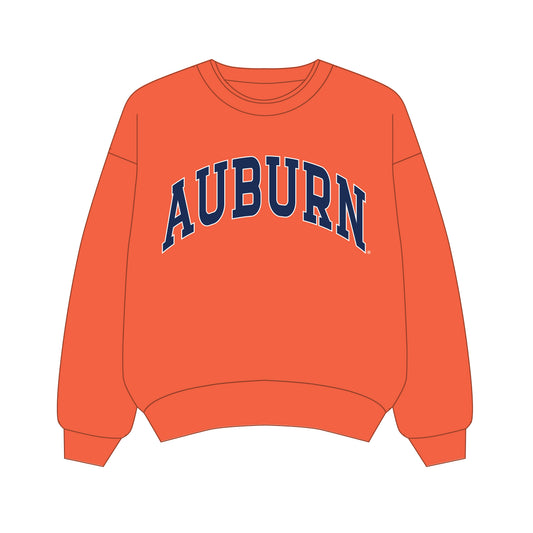 The Olivia Oversized Crewneck Auburn | Youth Orange