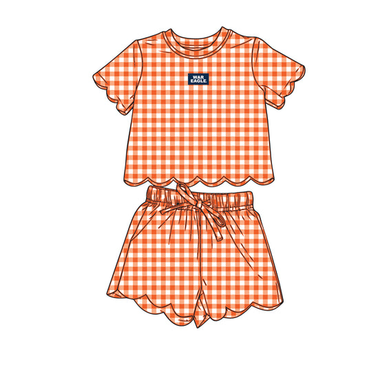The Sue Scalloped Set Auburn | Youth Orange