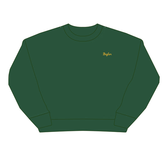 The Brooke Solid Crewneck Baylor | Green