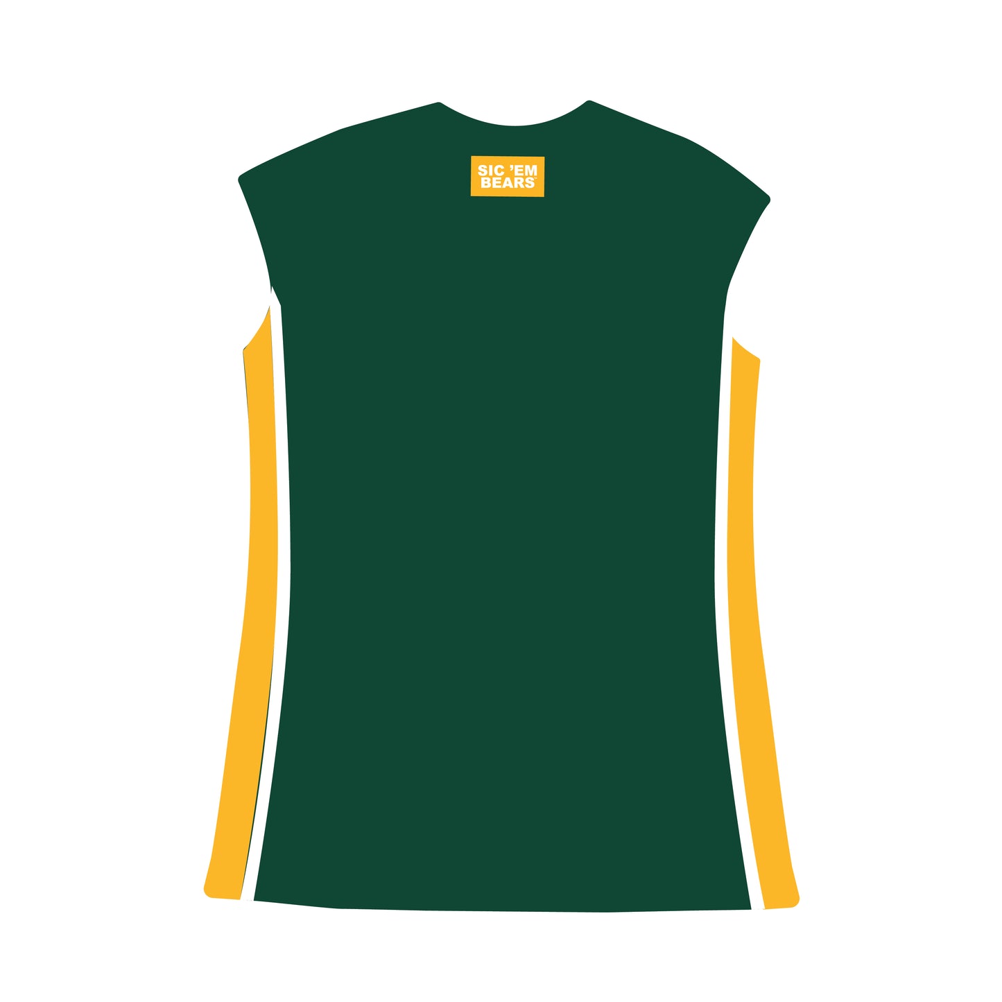 The Campbell Cap Sleeve Dress Sic 'Em Bears Woven Label | Green