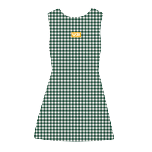 The Grace Gingham Dress Sic 'Em Bears Woven Label | Green