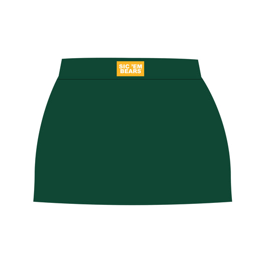 The Hayden High Waisted Skort Sic 'Em Bears Woven Label | Green