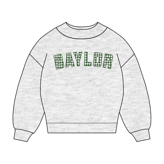 The Mallory Gingham Mockneck Baylor | Ash