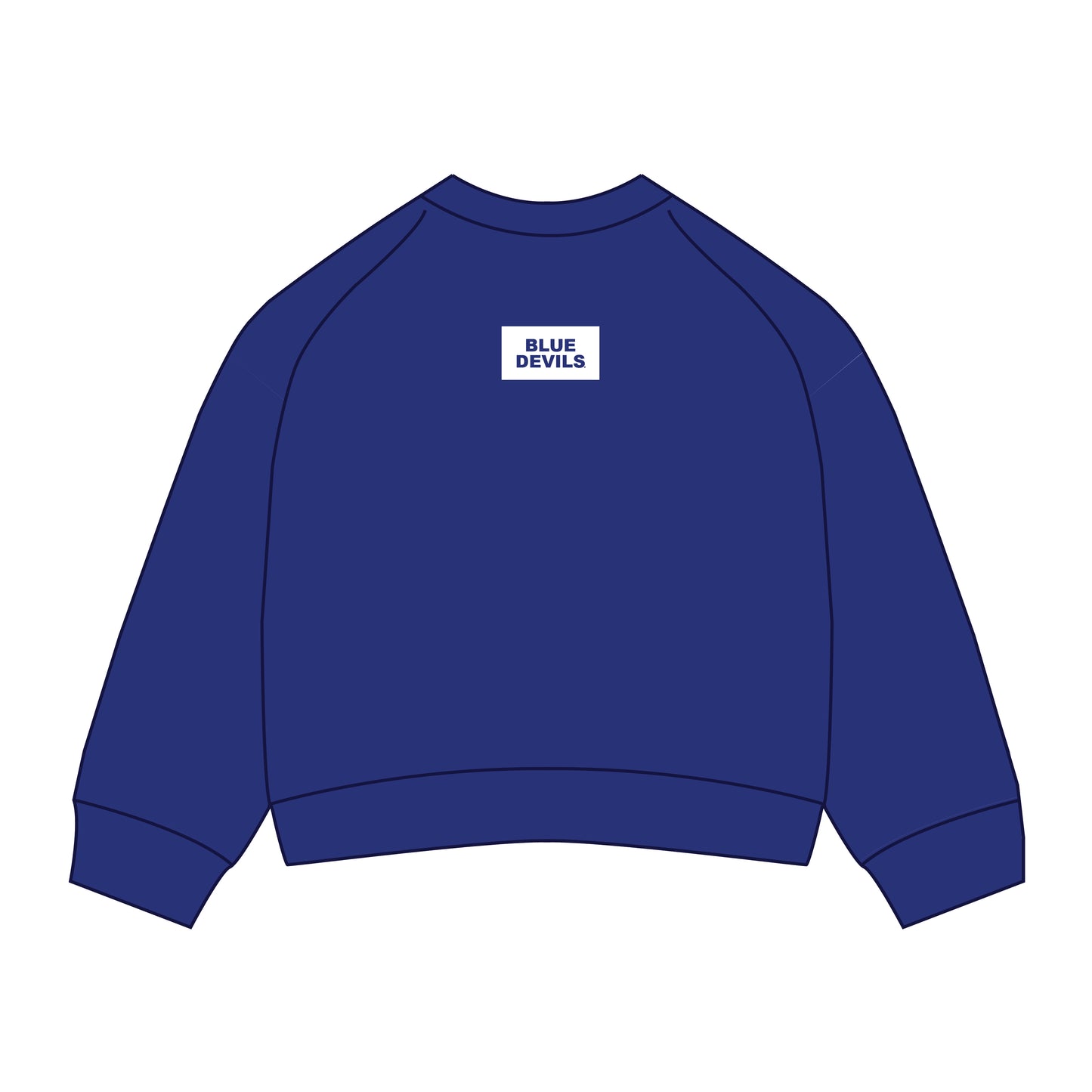 The Ava Airy Crewneck Blue Devils Woven Label | Youth Royal