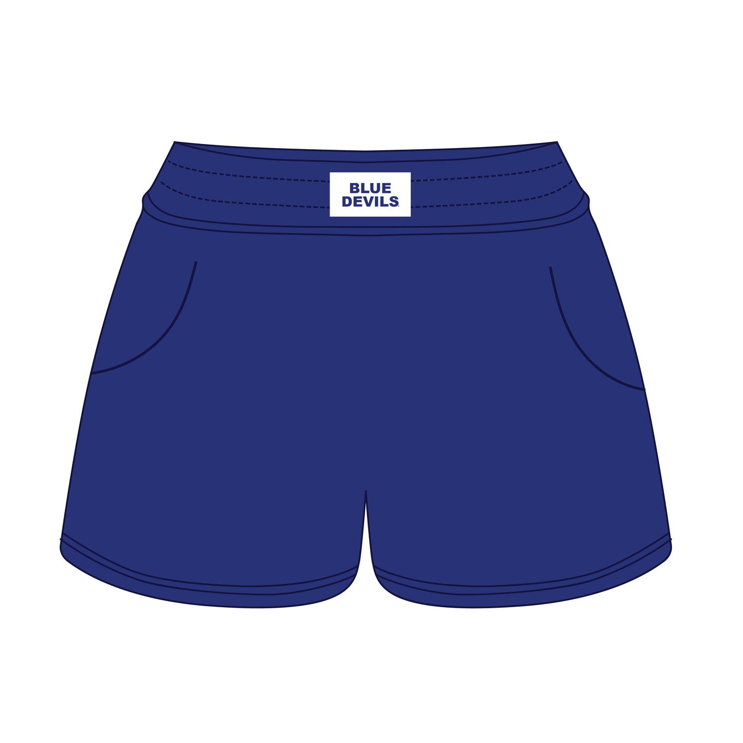 The Ava Airy Shorts Blue Devils Woven Label | Youth Royal