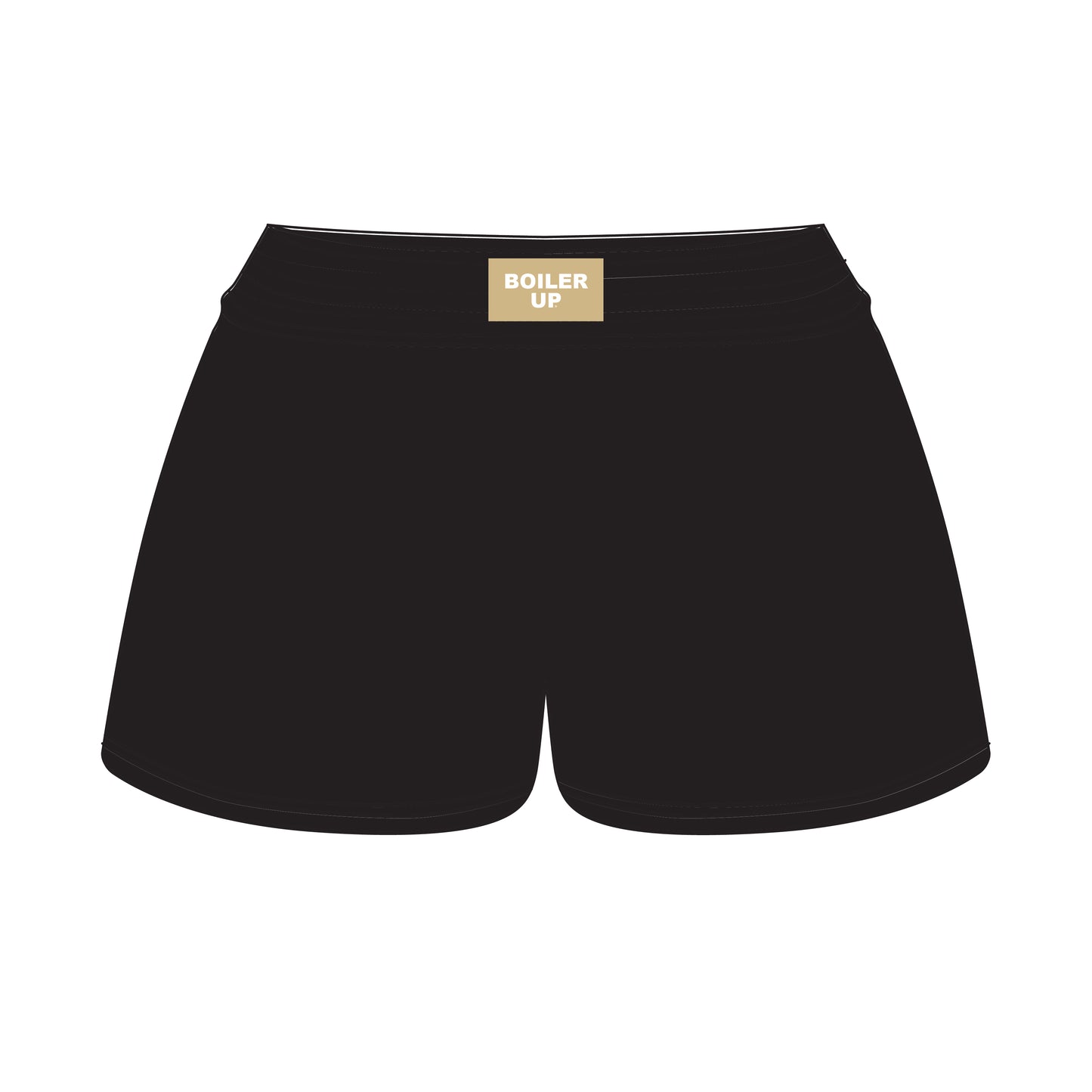 The Liz Nylon Shorts Boiler Up Woven Label | Black