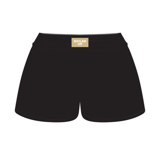 The Liz Nylon Shorts Boiler Up Woven Label | Black