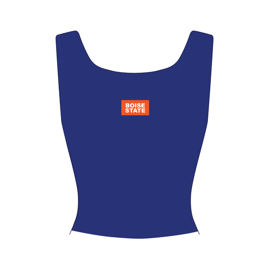 The Alli Ribbed Tank Boise State Woven Label | Royal