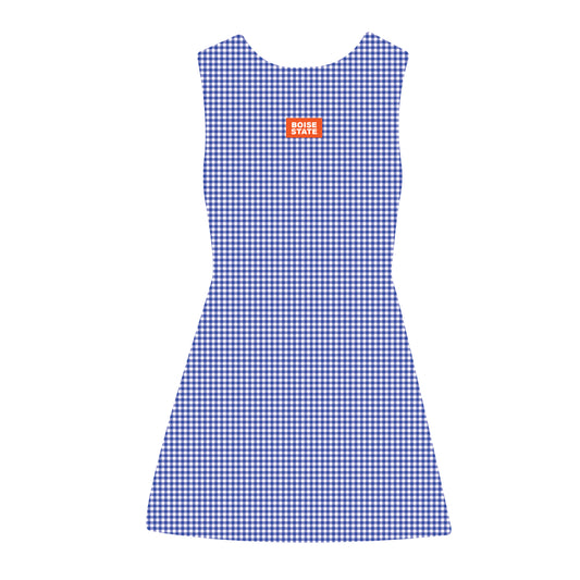 The Grace Gingham Dress Boise State Woven Label | Royal