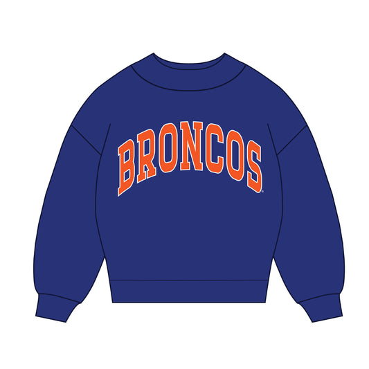 The Madi Classic Mockneck Boise State Applique | Royal