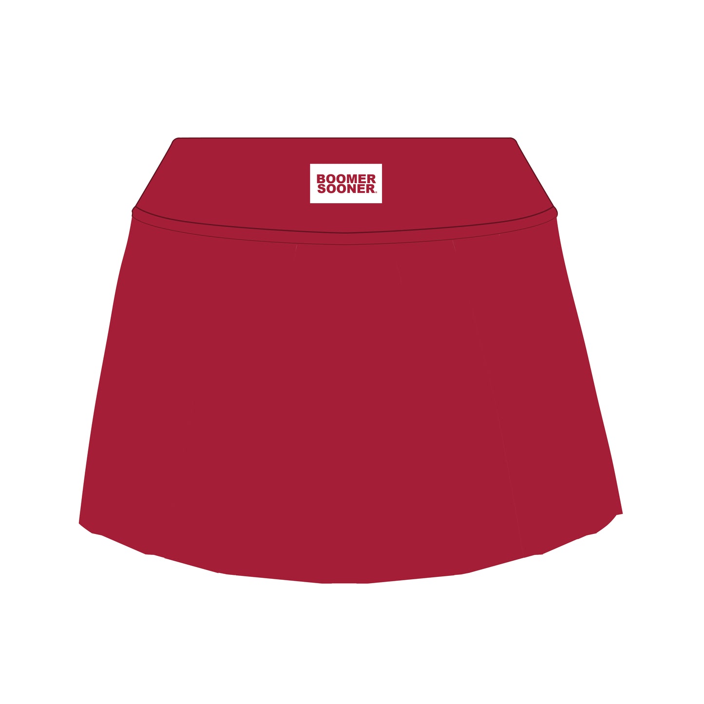 The Alli Tennis Skort Boomer Sooner Woven Label | Youth Crimson