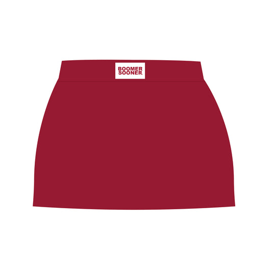 The Anna Active Skort Boomer Sooner Woven Label | Crimson
