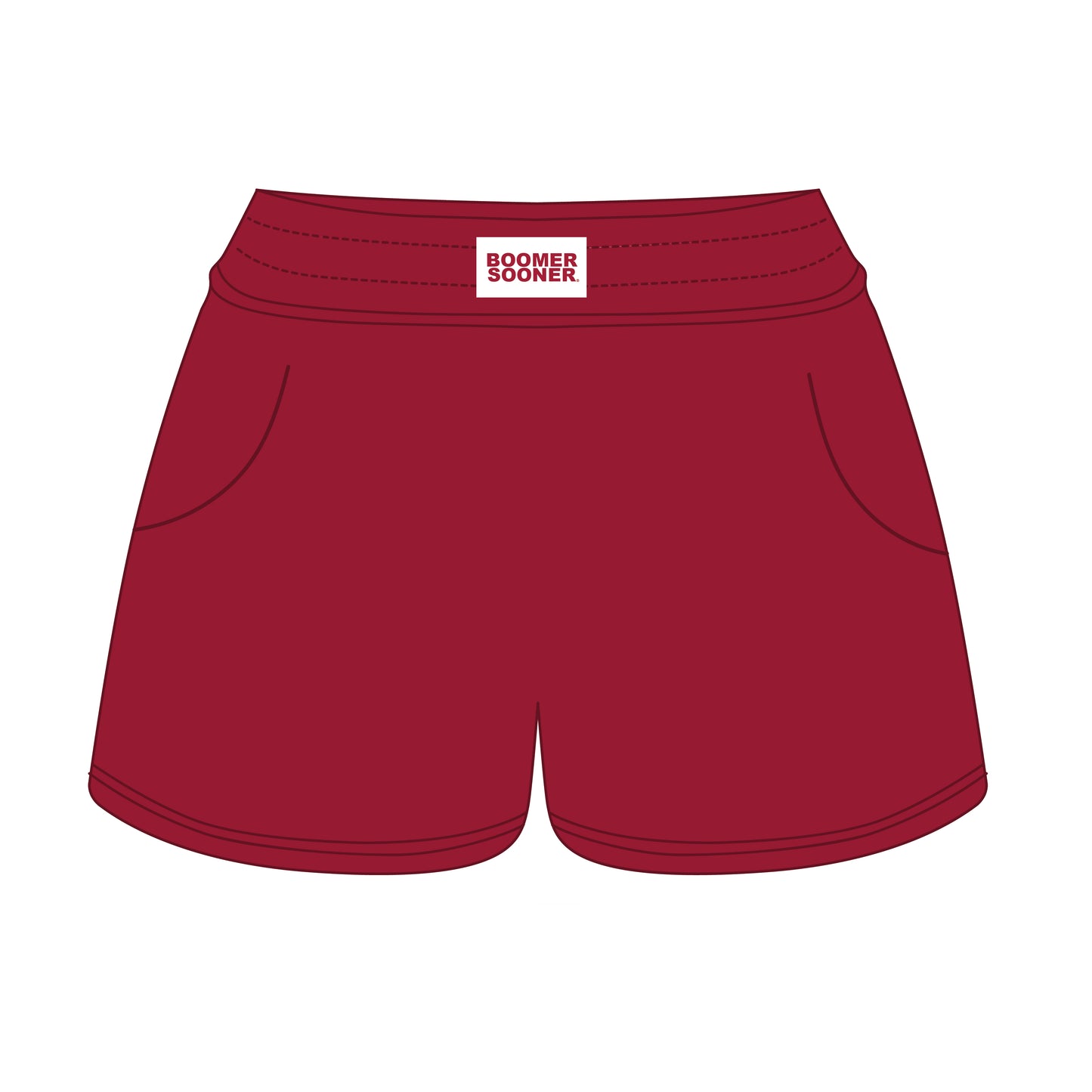 The Ava Airy Shorts Boomer Sooner Woven Label | Youth Crimson