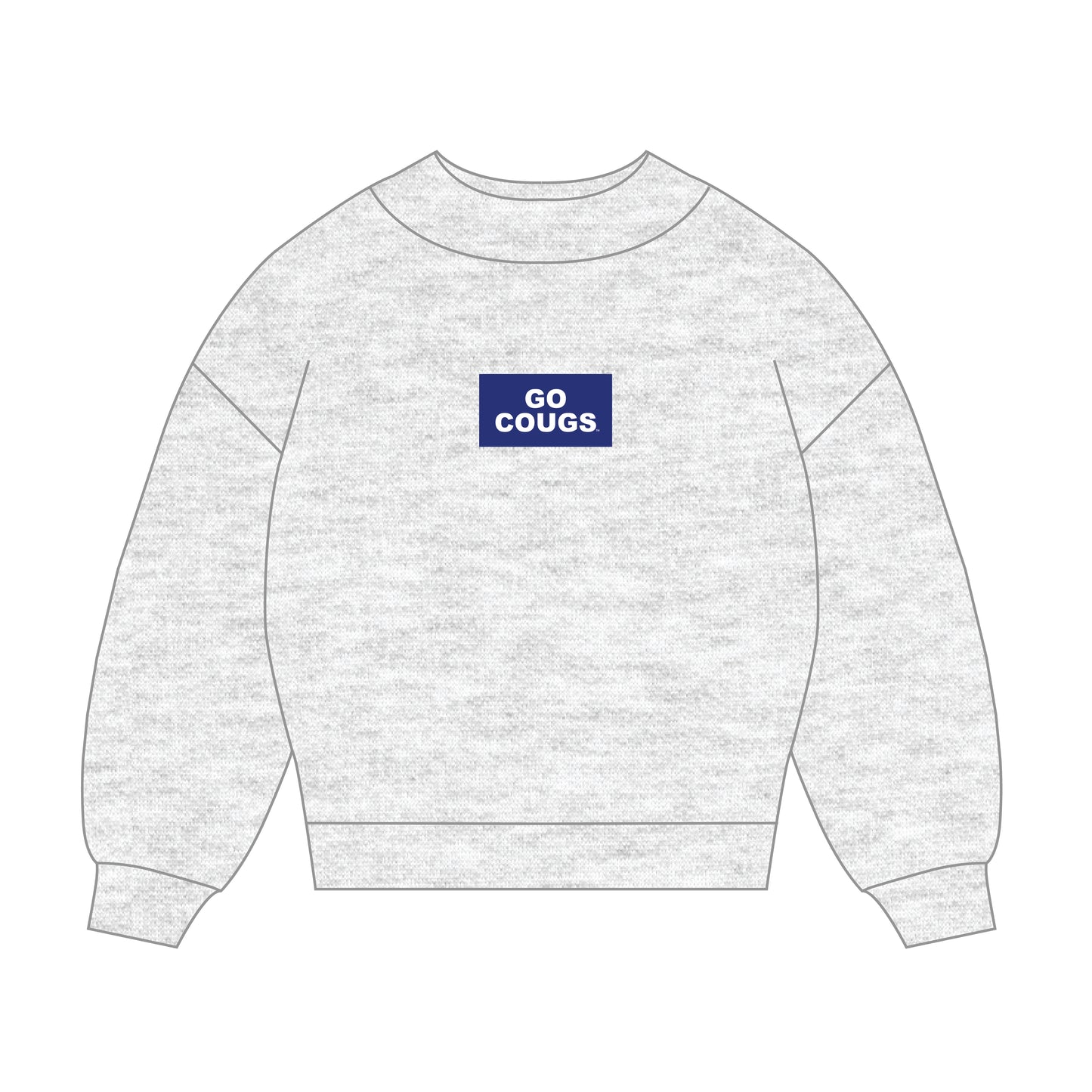 The Mary Mockneck Go Cougs Woven Label | Ash