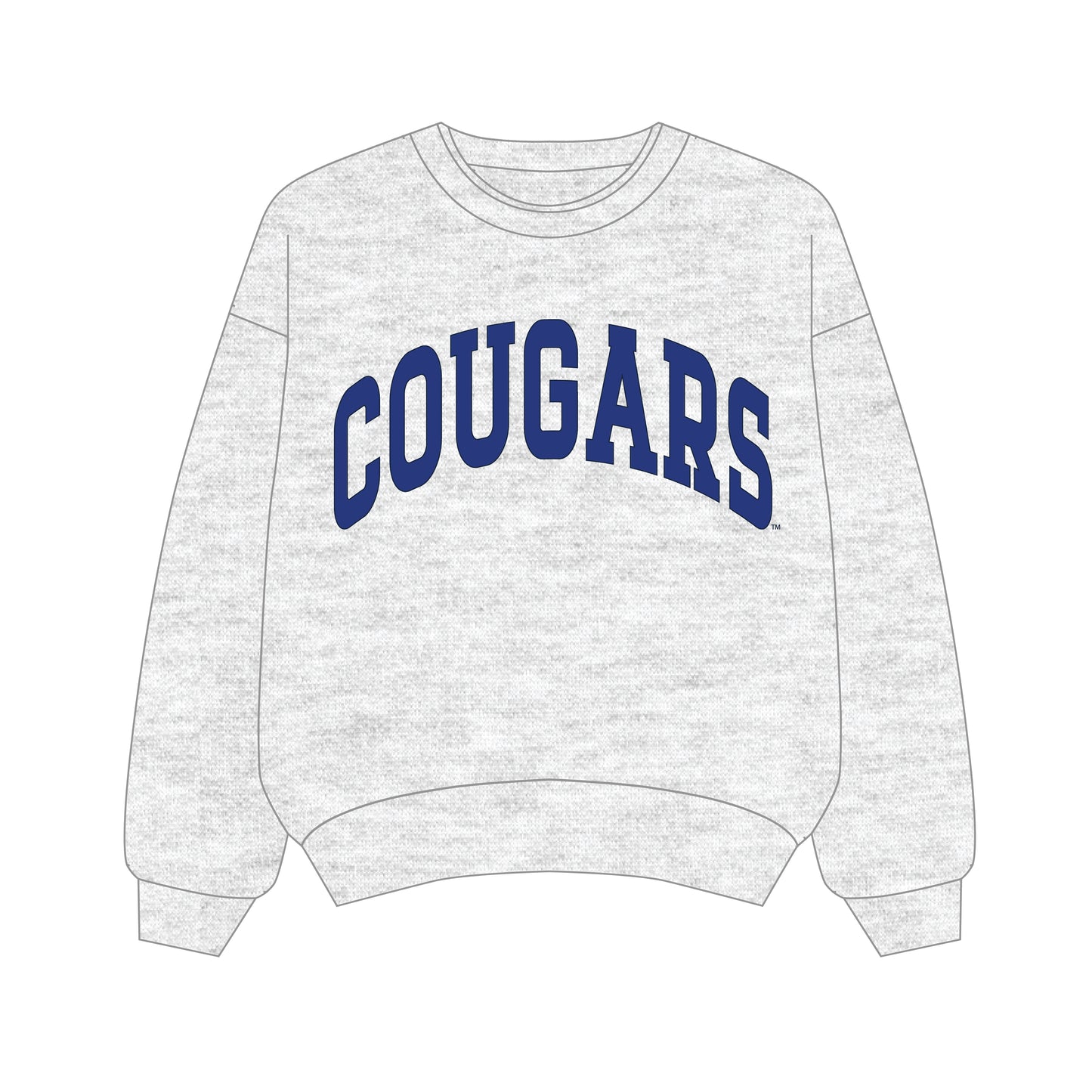 The Olivia Oversized Crewneck BYU | Ash