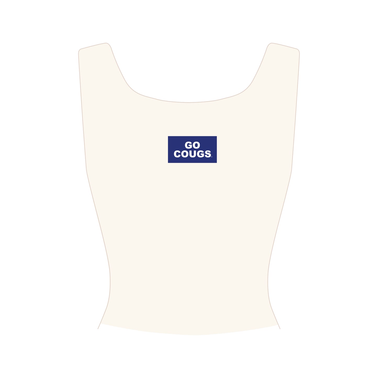 The Alli Ribbed Tank Go Cougs Woven Label | Youth Bone
