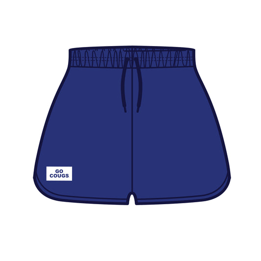 The Kristen Airy Lounge Shorts Go Cougs Woven Label | Youth Royal