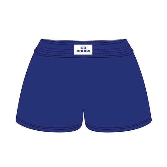 The Liz Nylon Shorts Go Cougs Woven Label | Royal