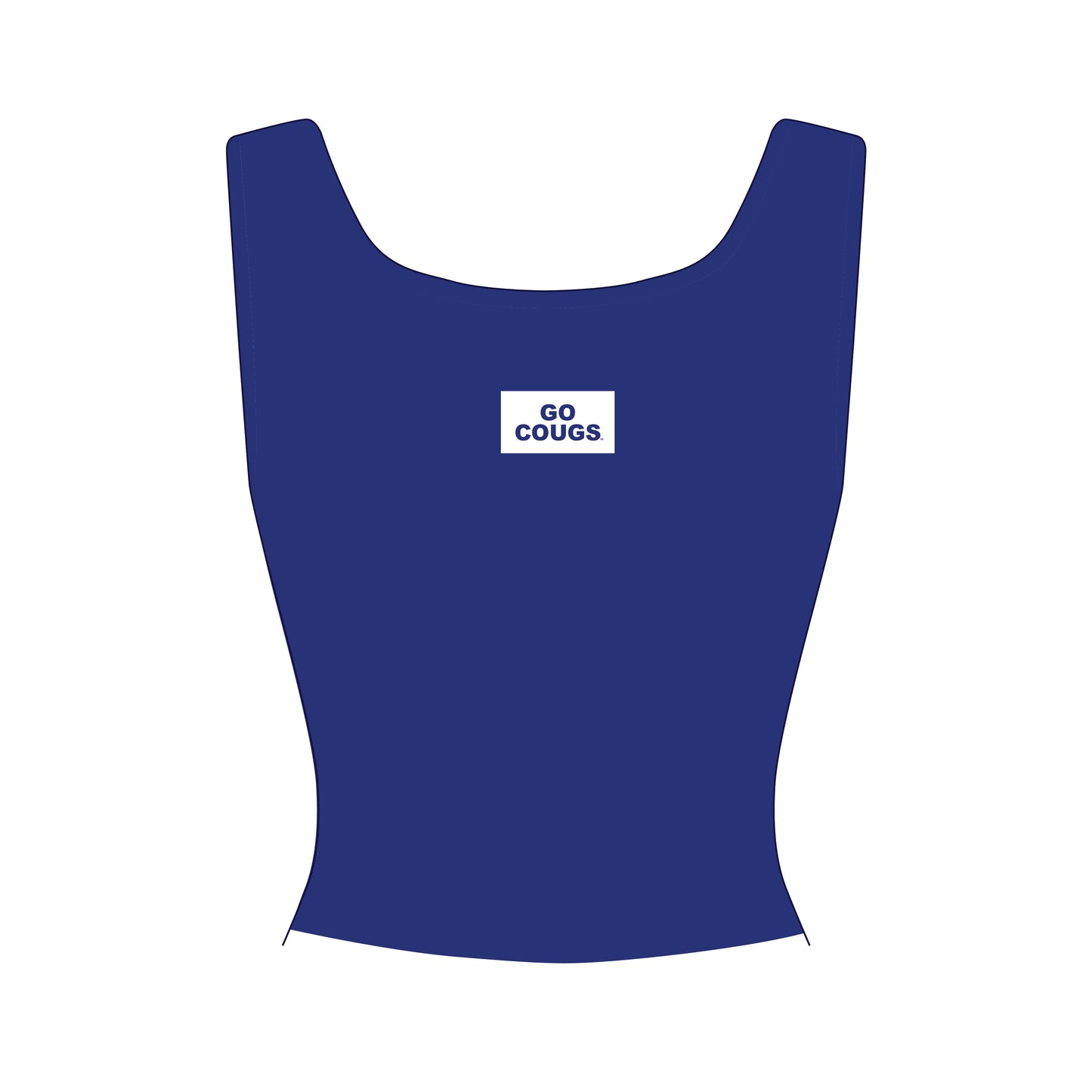 The Alli Ribbed Tank Go Cougs Woven Label | Youth Royal