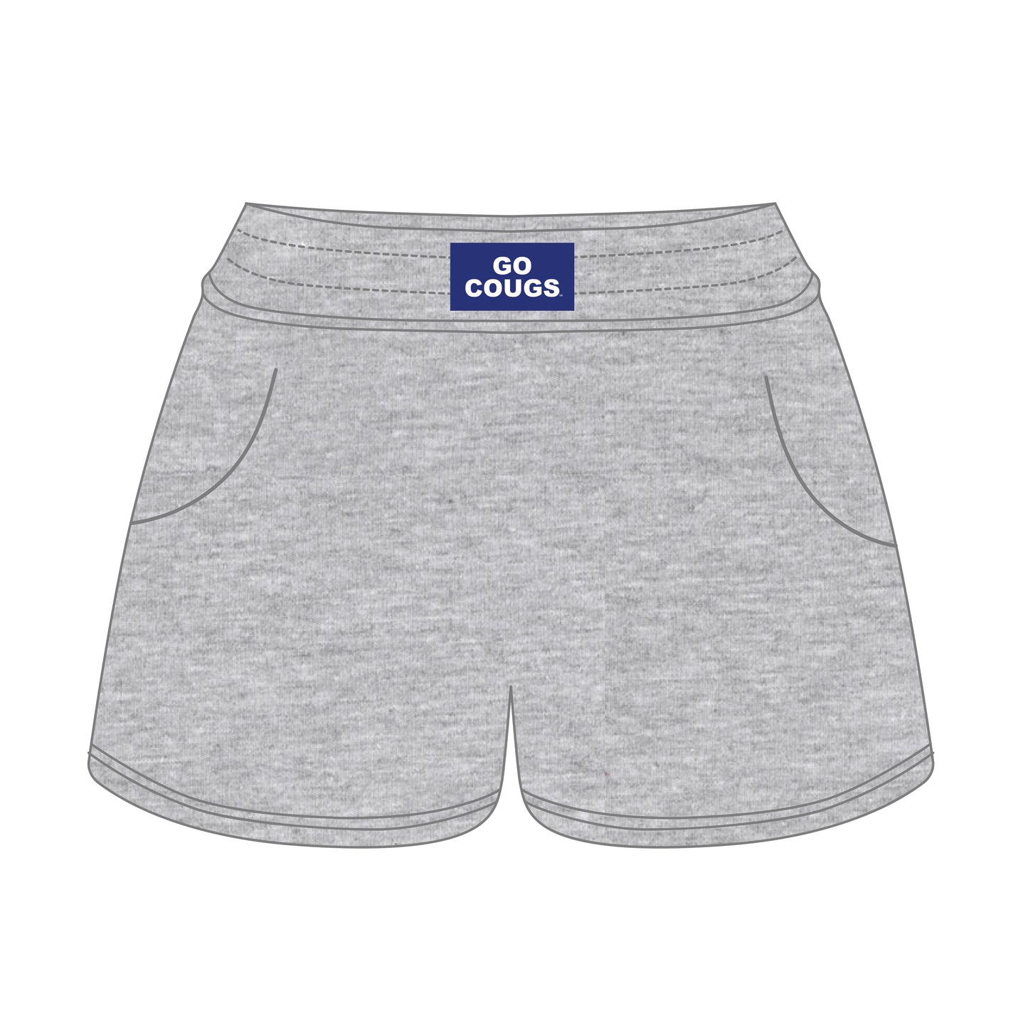 The Ava Airy Shorts Go Cougs Woven Label | Youth Heather Grey