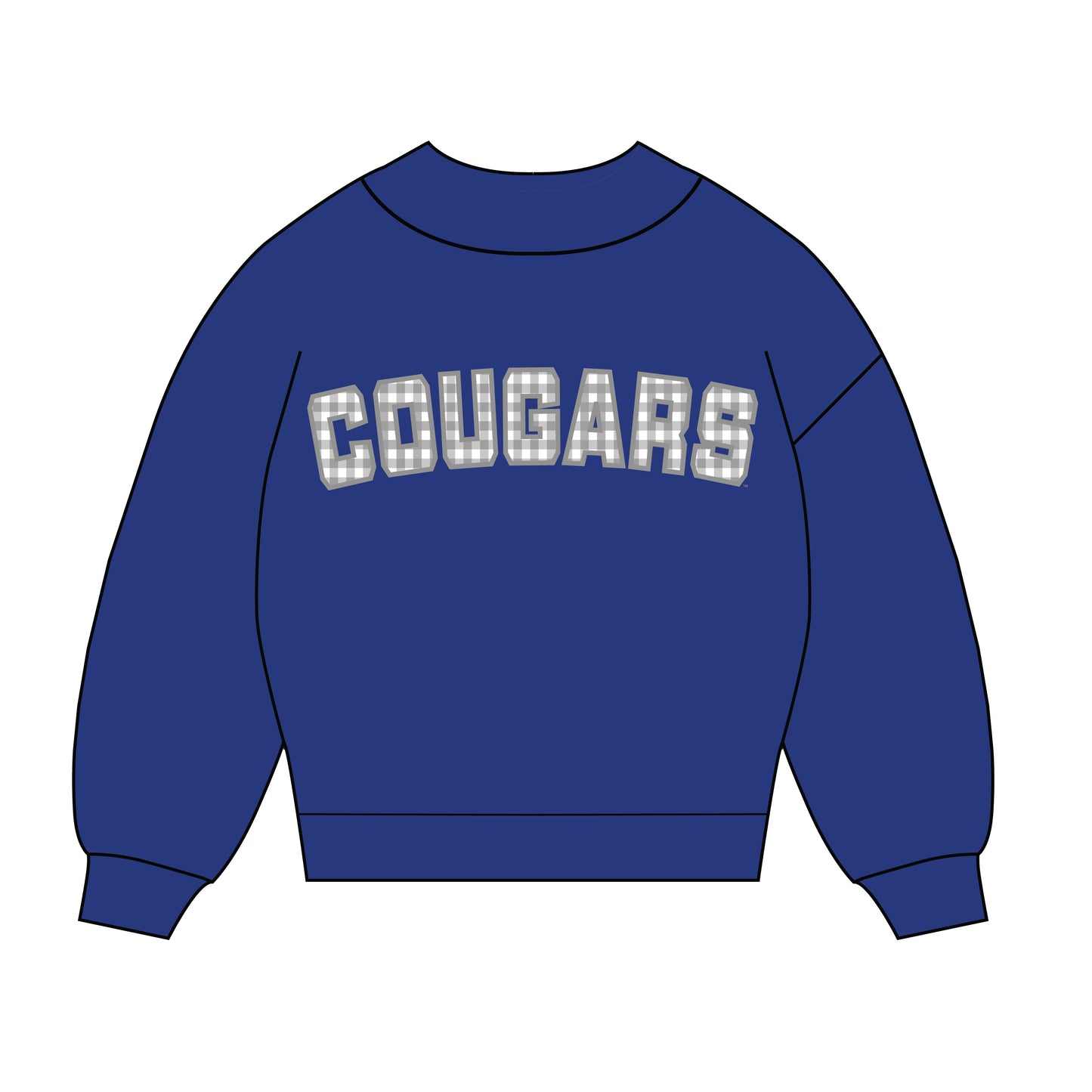 The Mallory Gingham Mockneck BYU | Royal