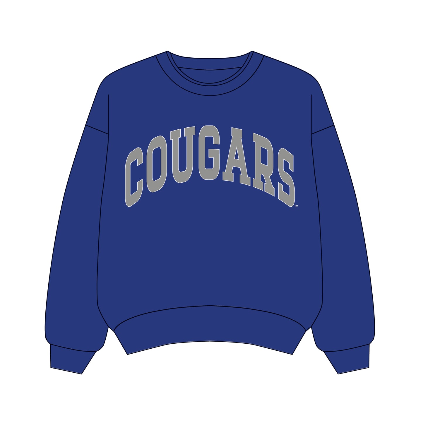The Olivia Oversized Crewneck BYU | Royal