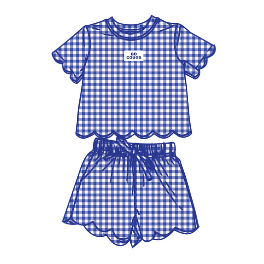 The Sue Scalloped Set Go Cougs | Youth Royal