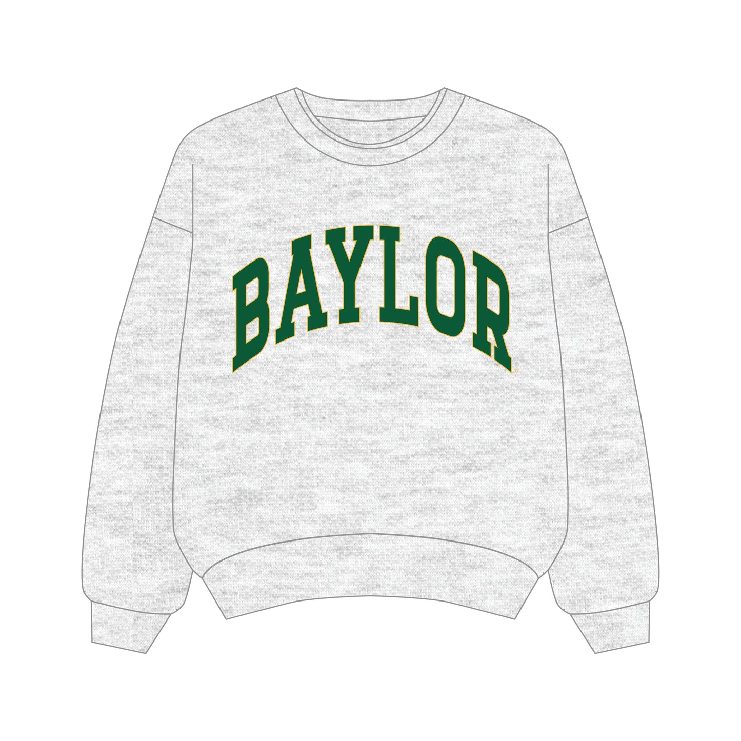 The Olivia Oversized Crewneck Baylor | Ash