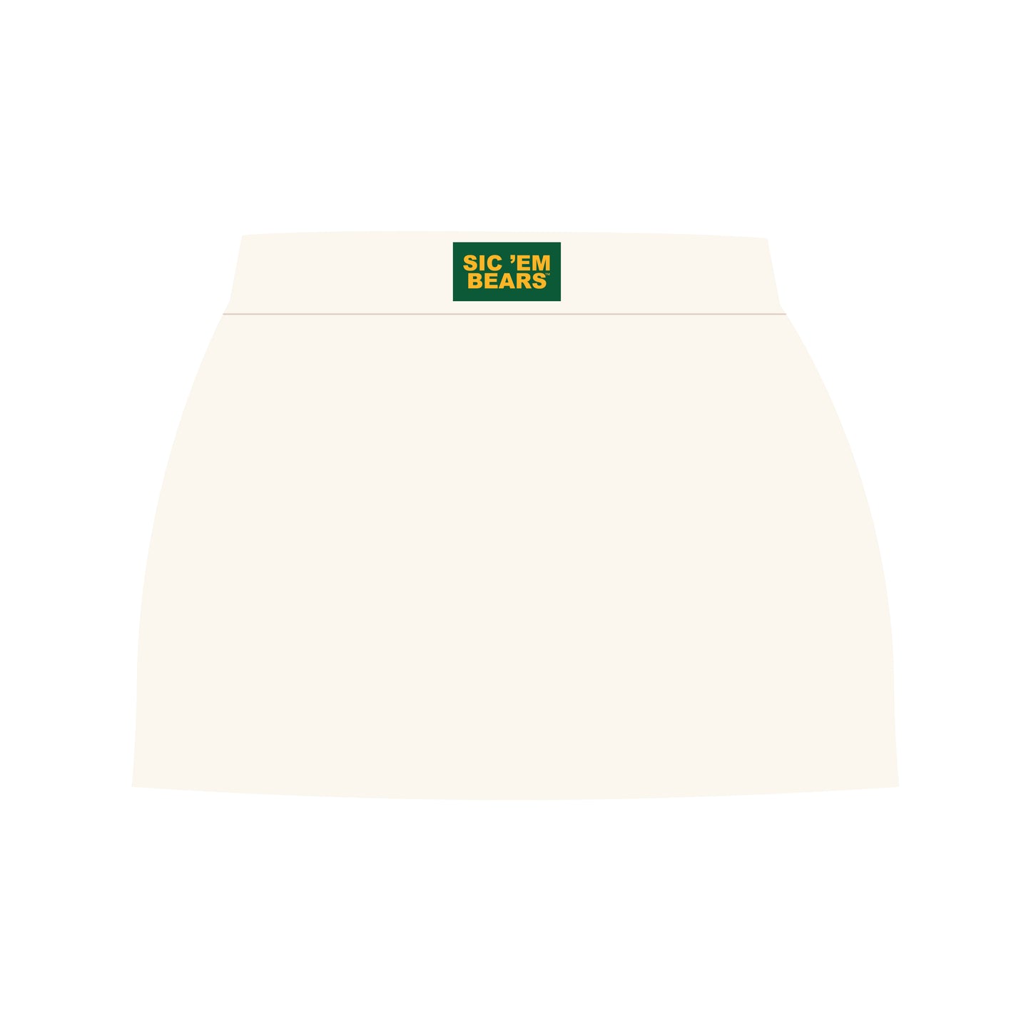 The Hayden High Waisted Skort Sic 'Em Bears Woven Label | Bone