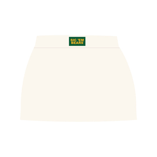 The Hayden High Waisted Skort Sic 'Em Bears Woven Label | Bone