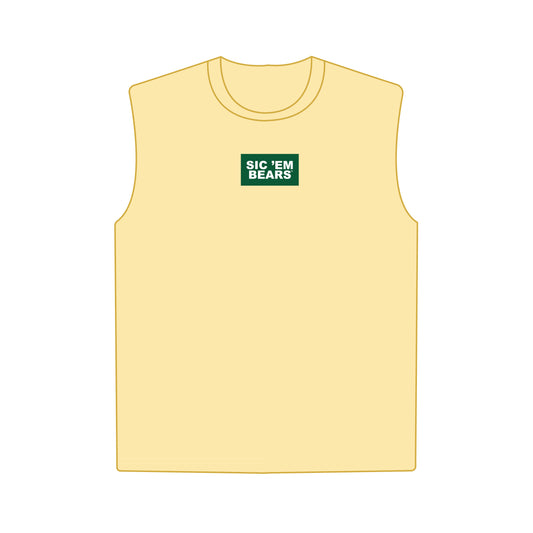 The Anna Active Tank Sic 'Em Bears Woven Label | Butter