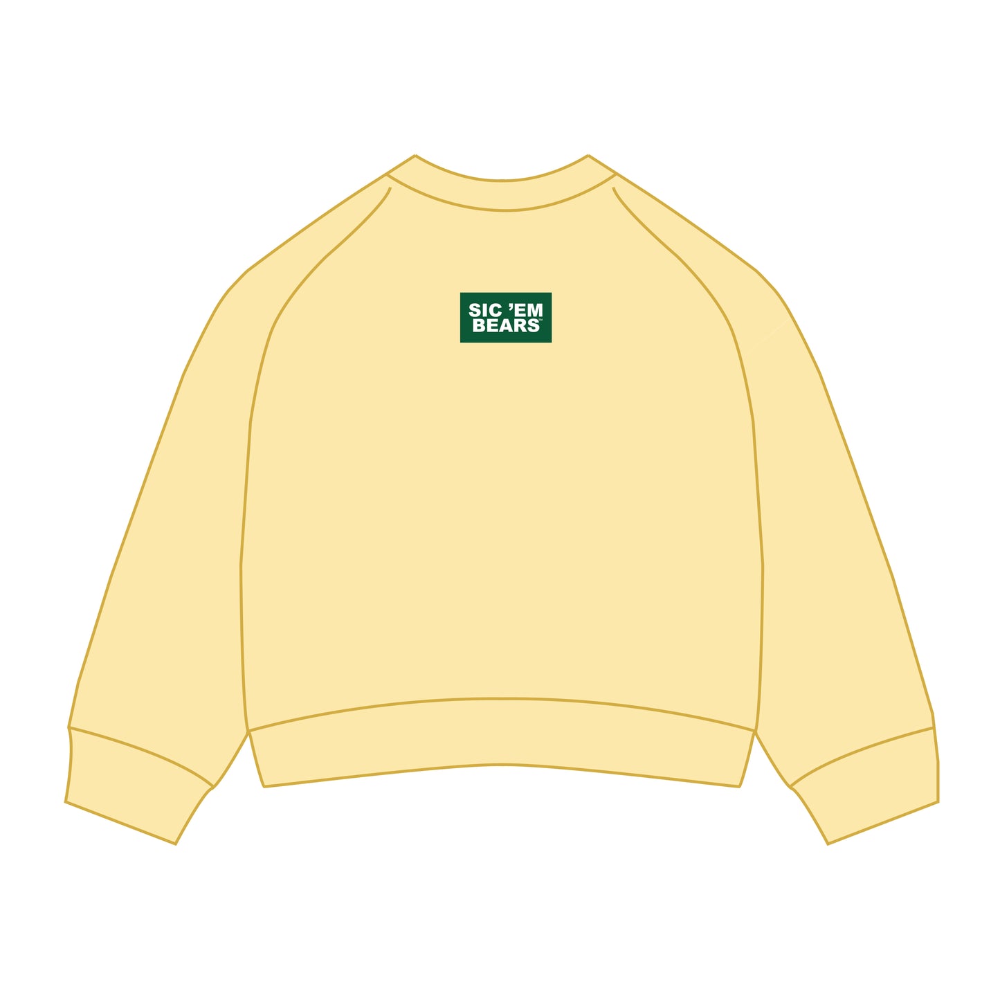 The Ava Airy Crewneck Sic 'Em Bears Woven Label | Butter
