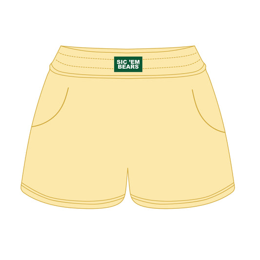 The Ava Airy Shorts Sic 'Em Bears Woven Label | Butter