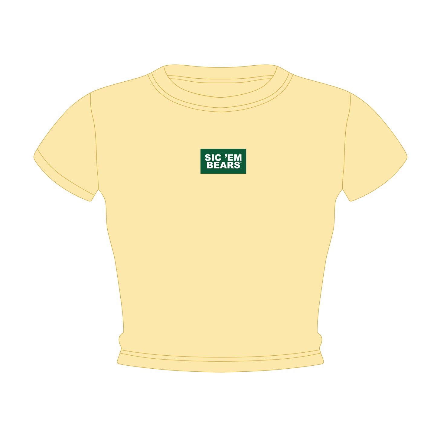 The Raegan Ribbed Baby Tee Sic 'Em Bears Woven Label | Butter