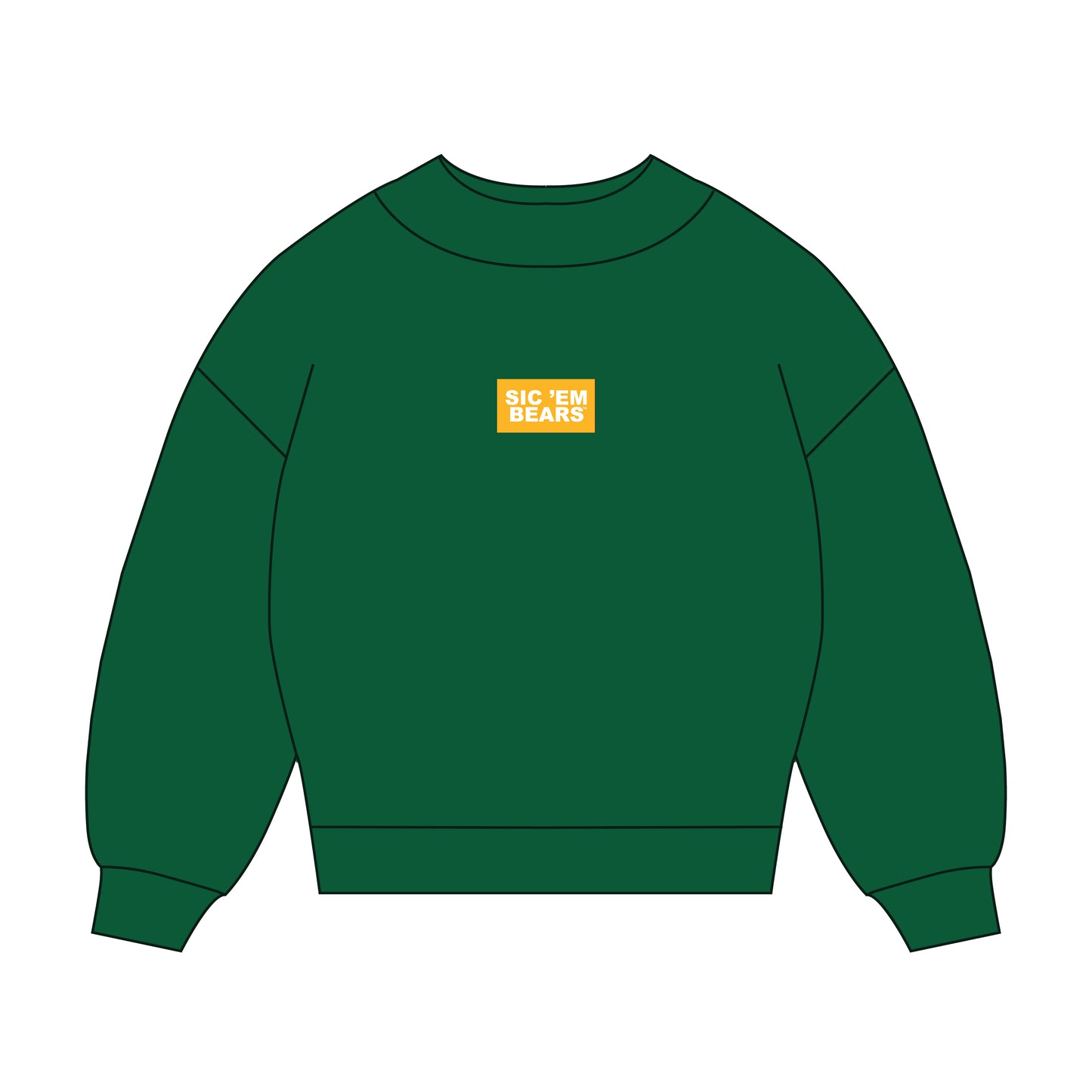 The Mary Mockneck Sic 'Em Bears Woven Label | Green