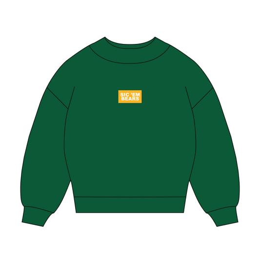 The Mary Mockneck Sic 'Em Bears Woven Label | Green