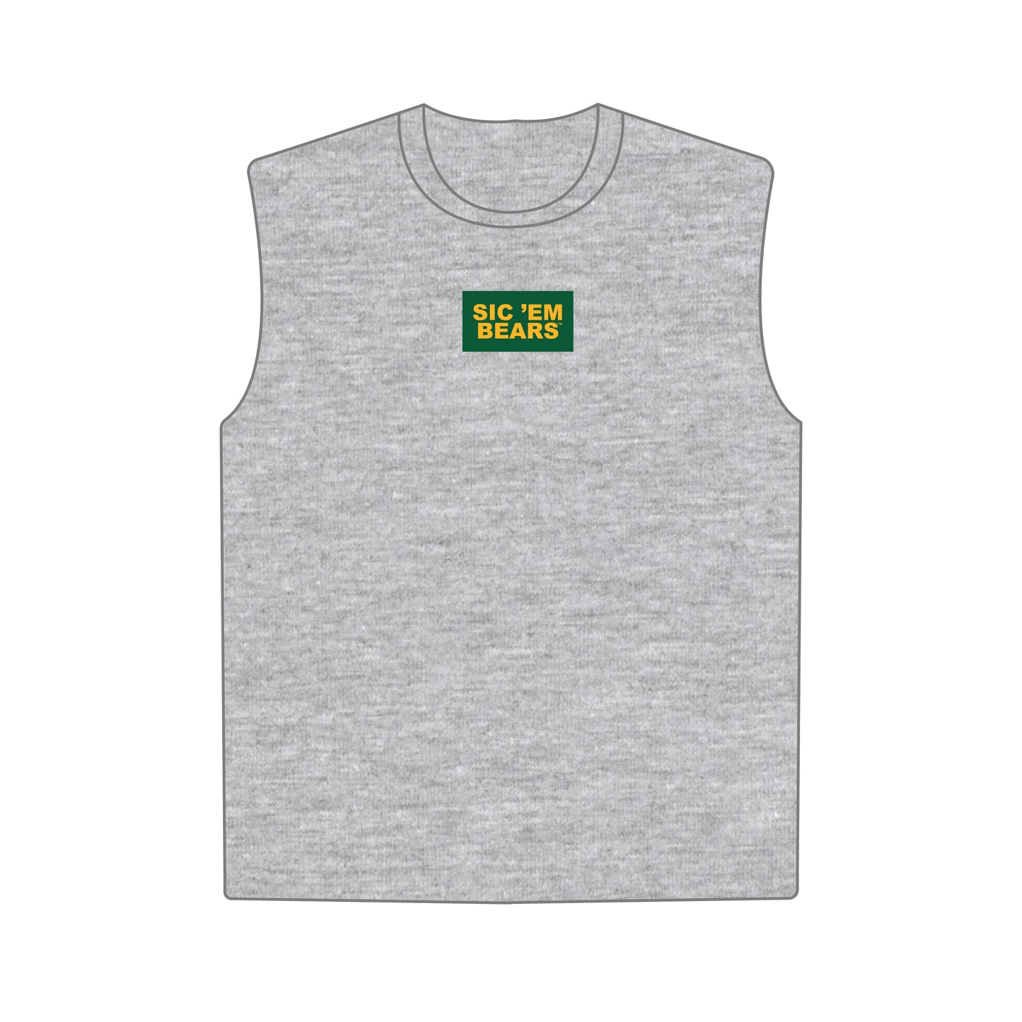The Anna Active Tank Sic 'Em Bears Woven Label | Heather Grey