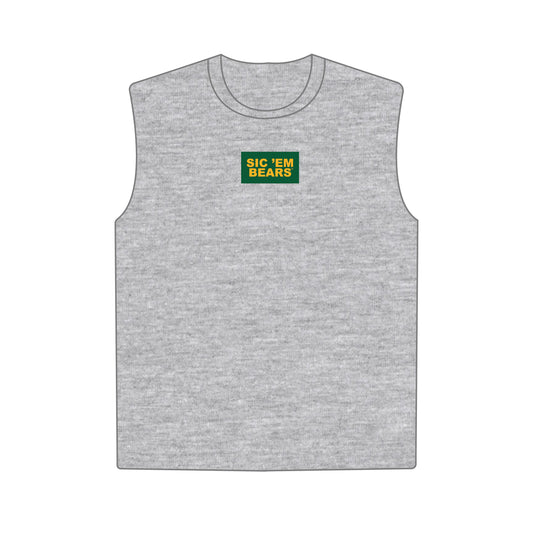 The Anna Active Tank Sic 'Em Bears Woven Label | Heather Grey